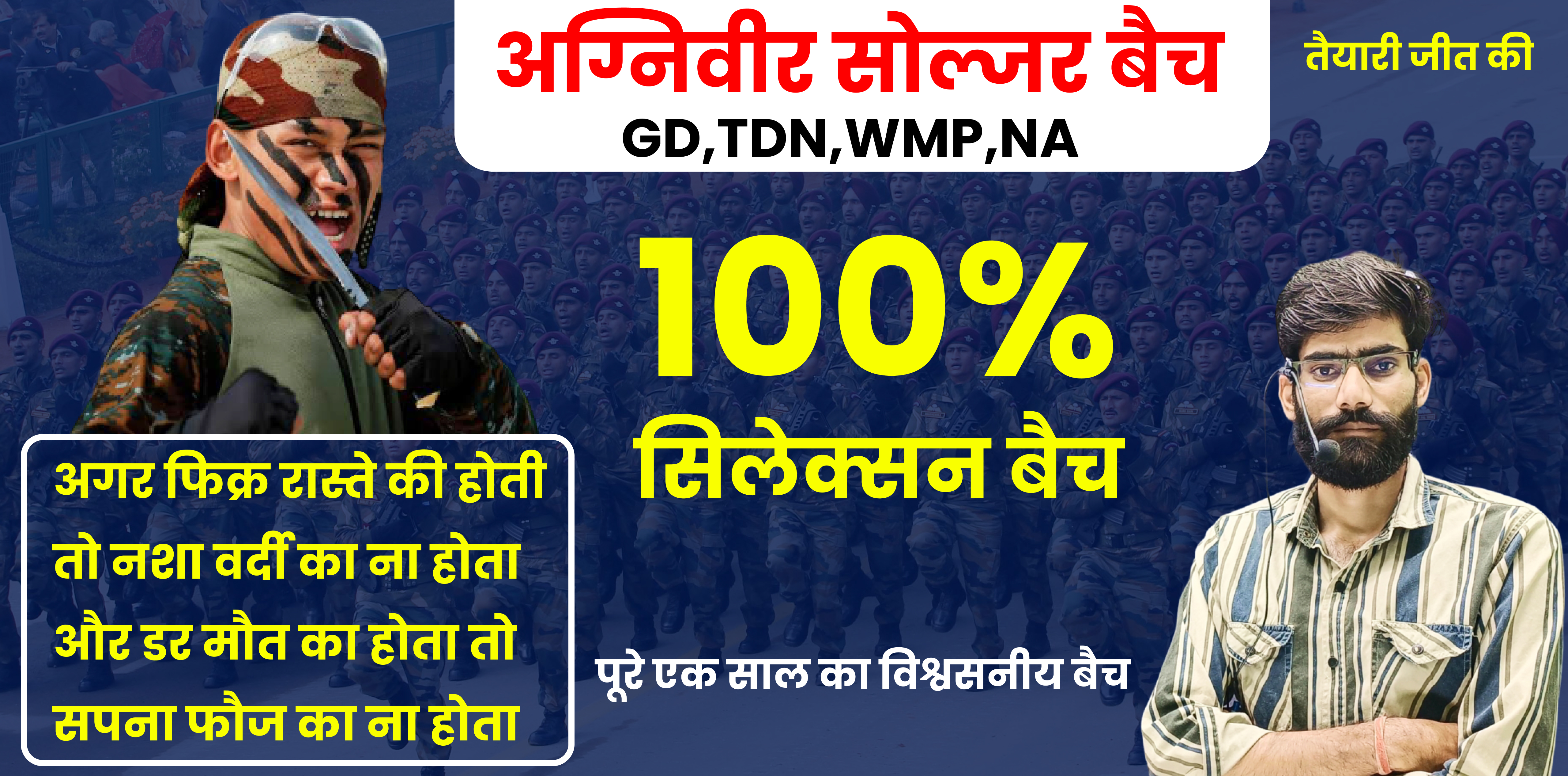 अग्निवीर GD,TDN,WMP  सोल्जर बैच 2025