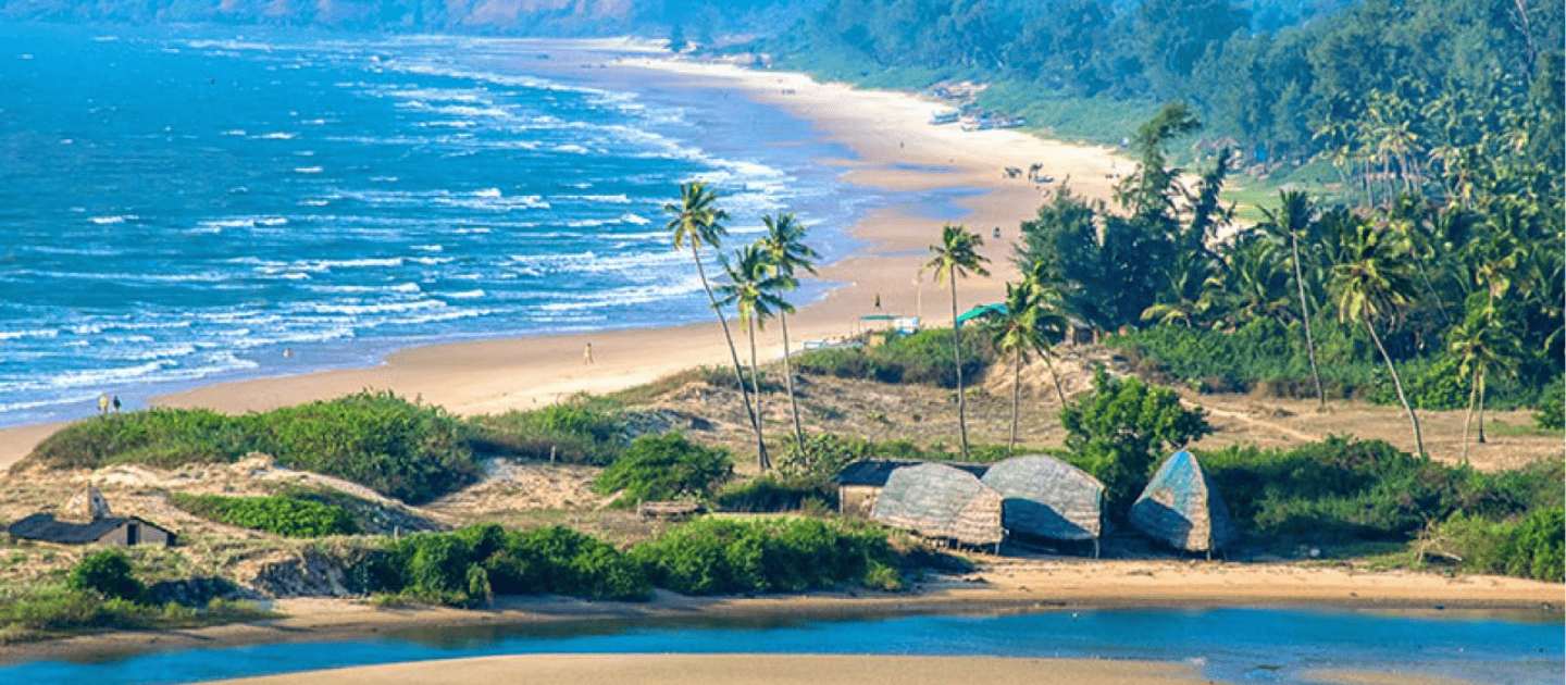 Goa beach party and sunset scene during December festival season