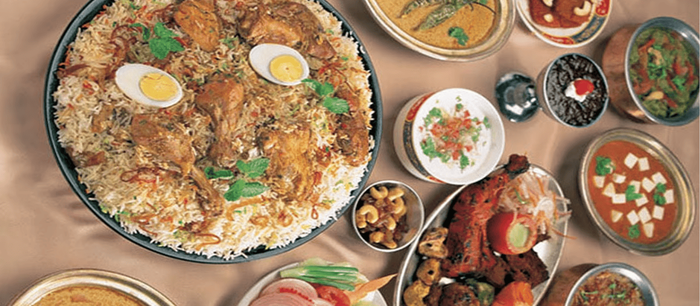 A plate of authentic Hyderabadi Biryani, a top local dish to try in Hyderabad.
