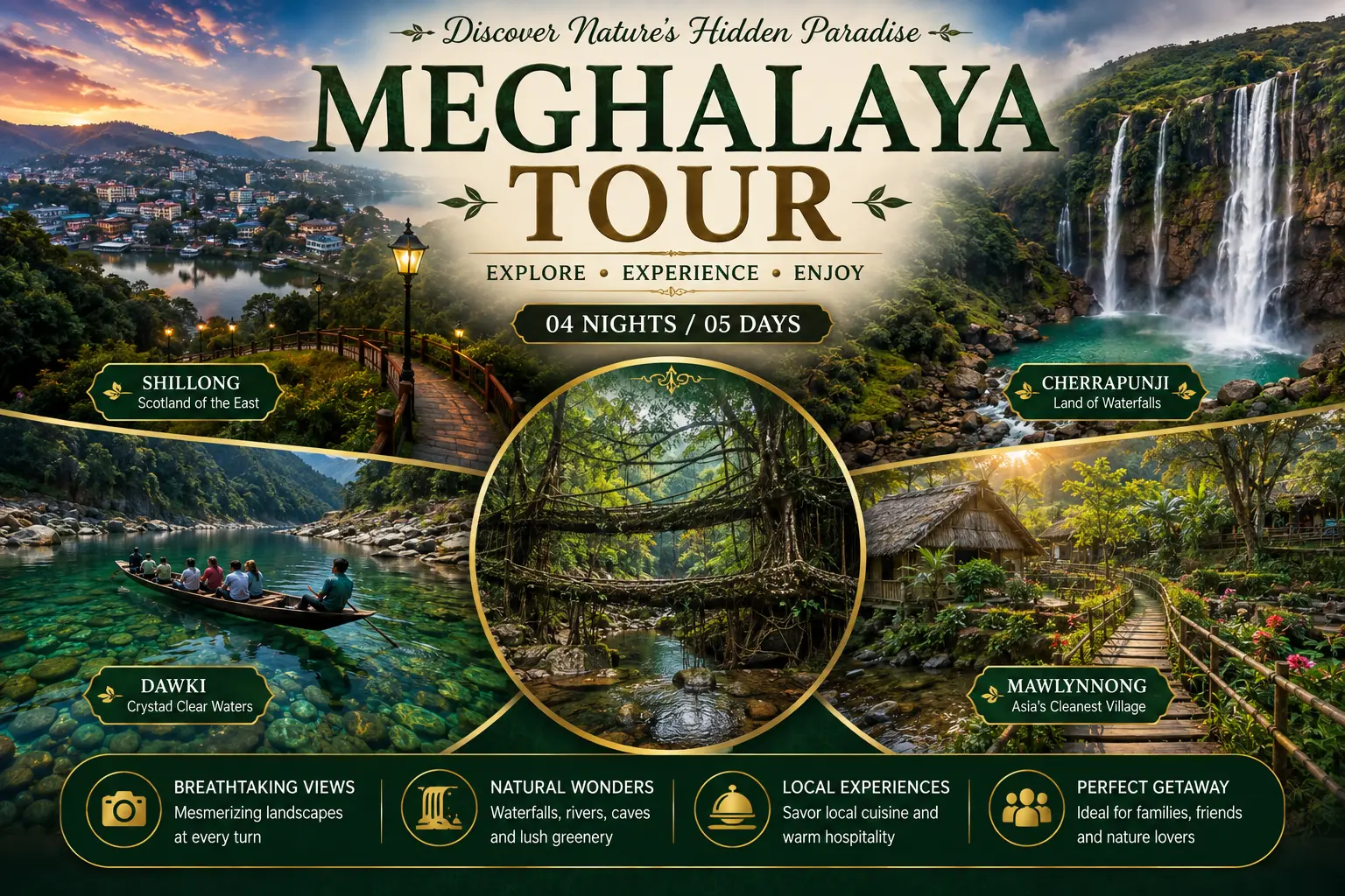 Shillong–Cherrapunji–Dawki Magical Escape