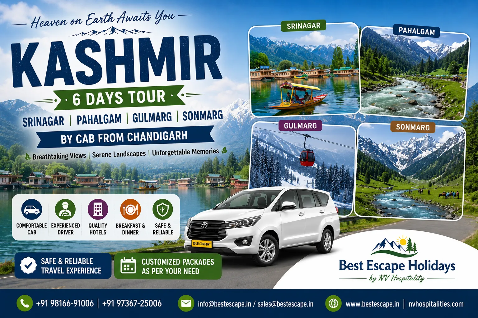 Srinagar Tour Package 6 Days