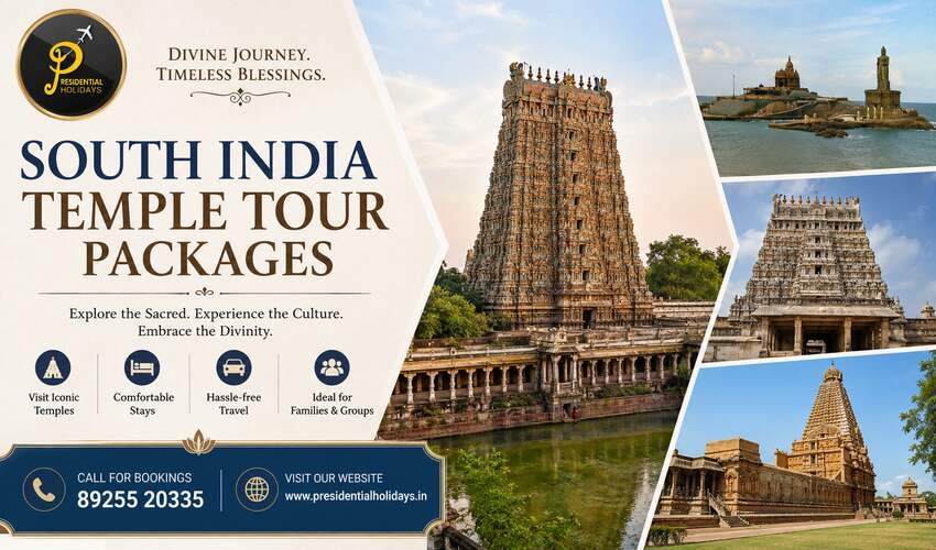 South Indian Temple Tour Package | Presidential Holidays